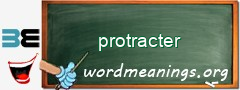 WordMeaning blackboard for protracter